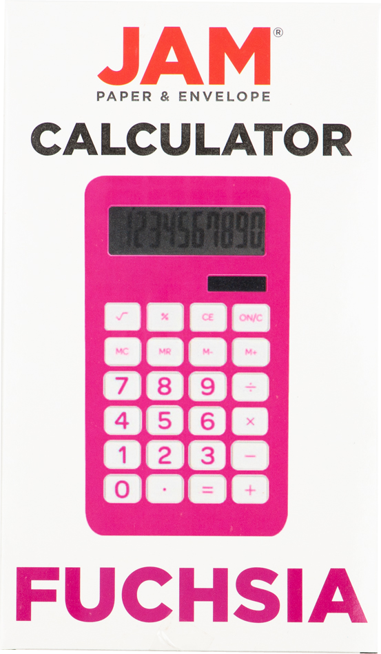 Fuchsia Pink Desktop 10 Digit LCD Display Calculator