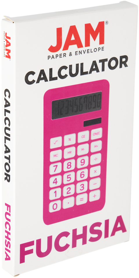 Fuchsia Pink Desktop 10 Digit LCD Display Calculator