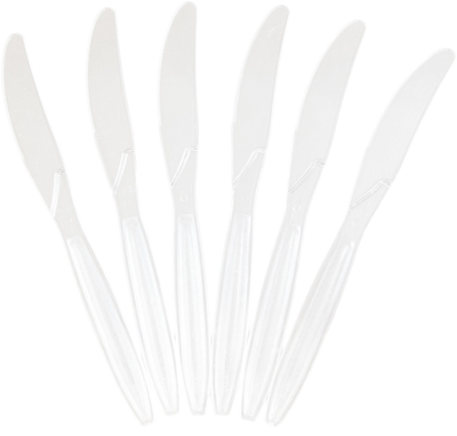Clear Plastic Knives - 50 Pack