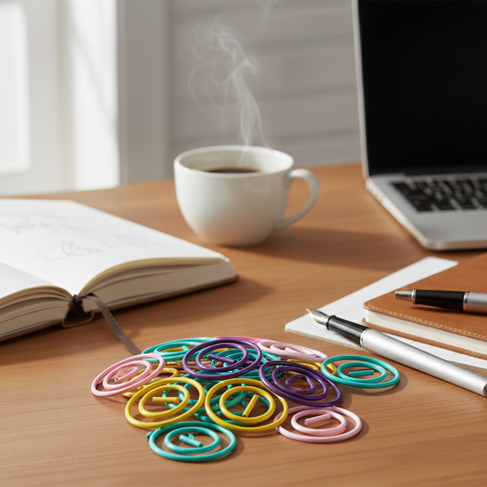 Assorted Circular "Cloops" Paper Clips - 5 Packs of 50