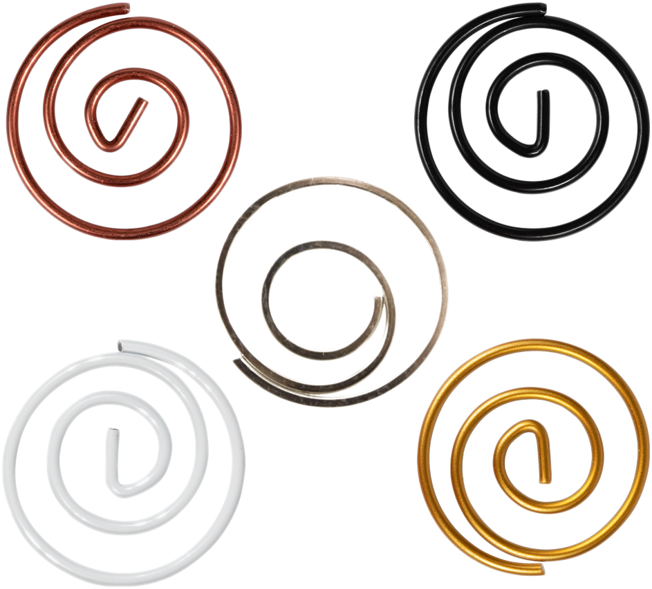 Business Assorted Circular "Cloops" Paper Clips - 5 Packs of 50