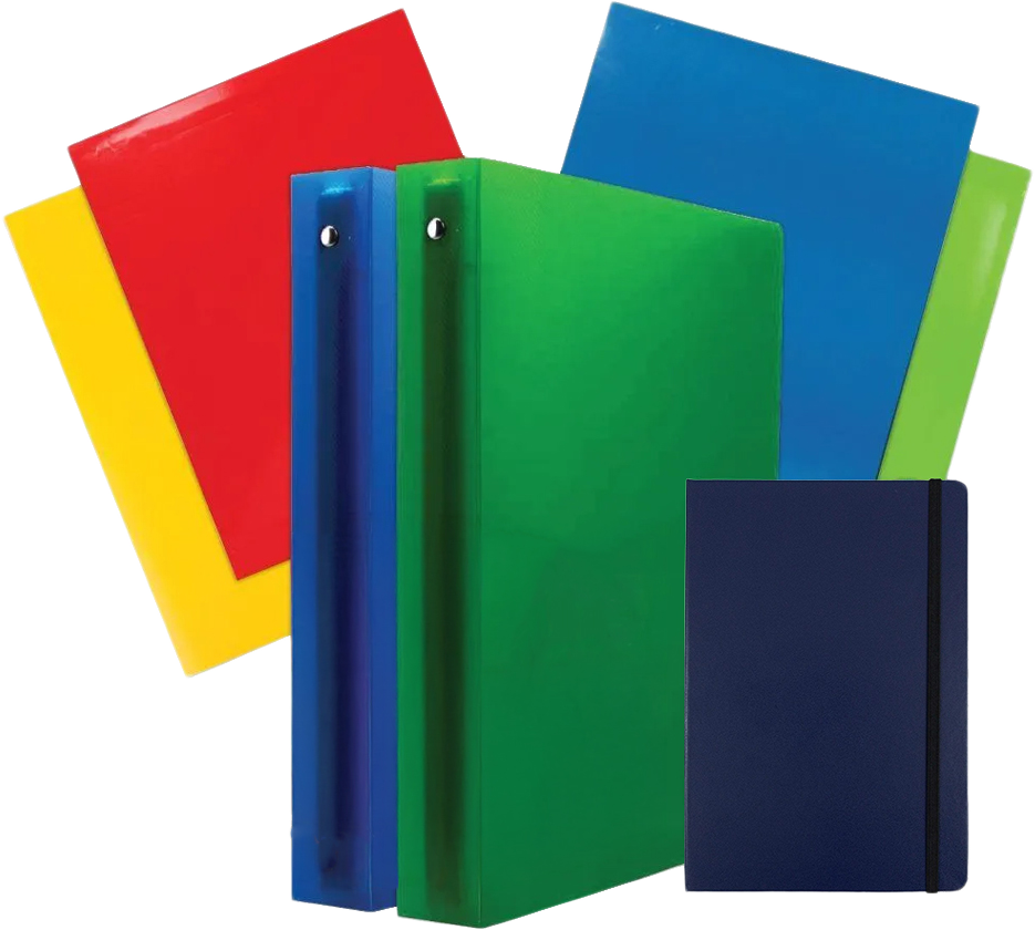 Blue Journal Assorted Primary School Pack with Glossy Folders, 1 1/2 Inch Binders and Journal