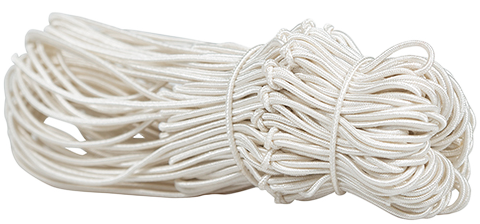 White 10 Inch Elastic Stretch Loops with Pre-tied Bows