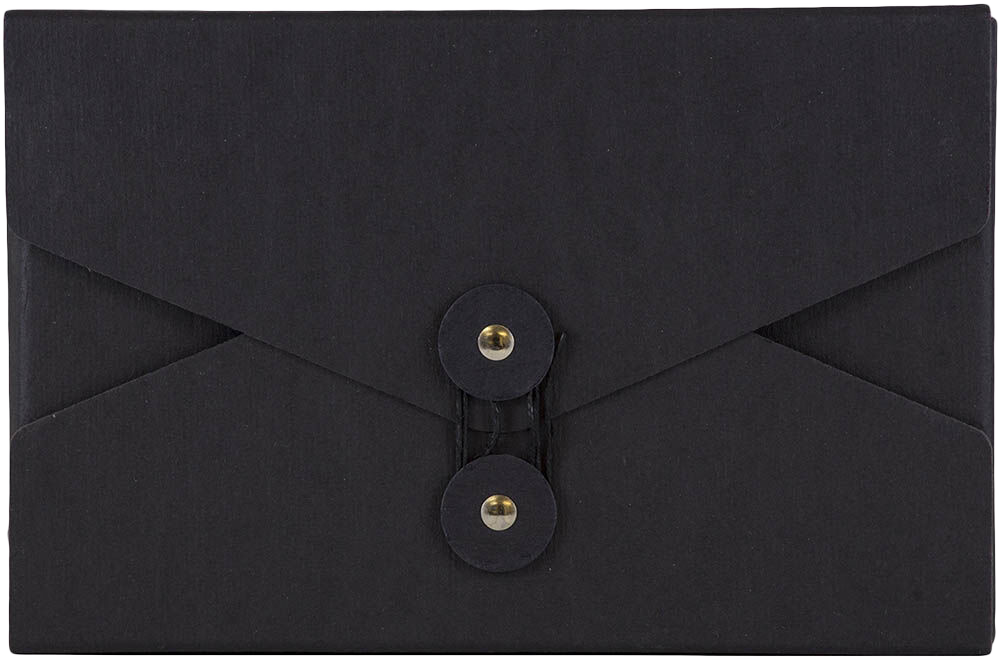 Black Kraft 5 1/2 x 8 1/2 x 1 Button and String Video Portfolios