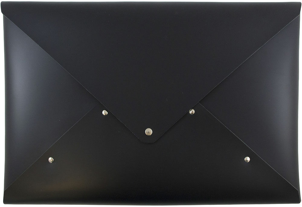 Black Legal Leather Portfolios with Snap