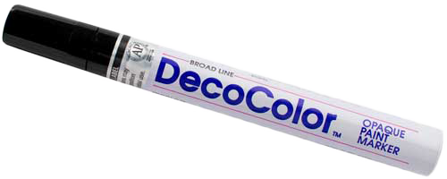 Black Broad Line Opaque Paint Marker