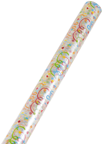 Confetti Burst Cellophane Wrapping Paper (20 Sq Ft)