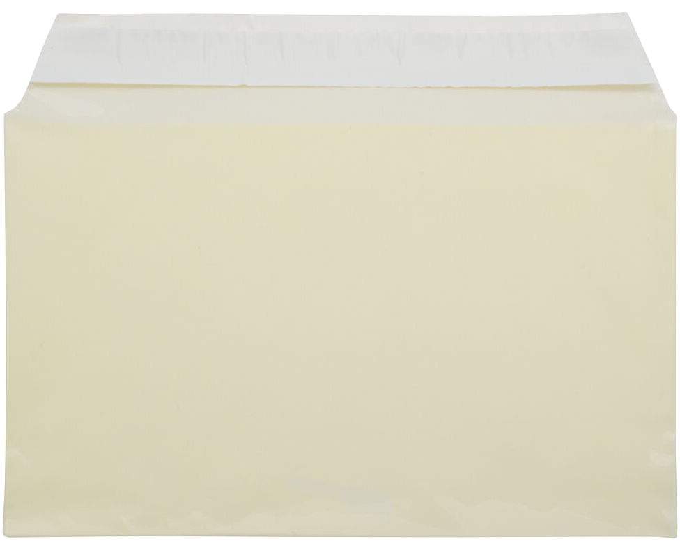 Yellow 1.6mil 5 7/16 x 8 5/8 Cello Envelopes with Peel & Seal