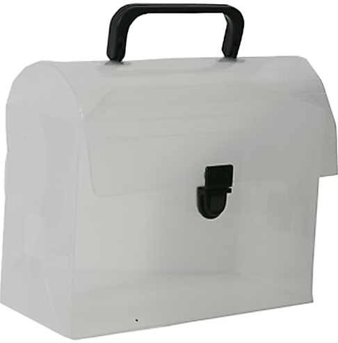 Clear Grid 6 x 9 x 4 Plastic Lunch Box Portfolios