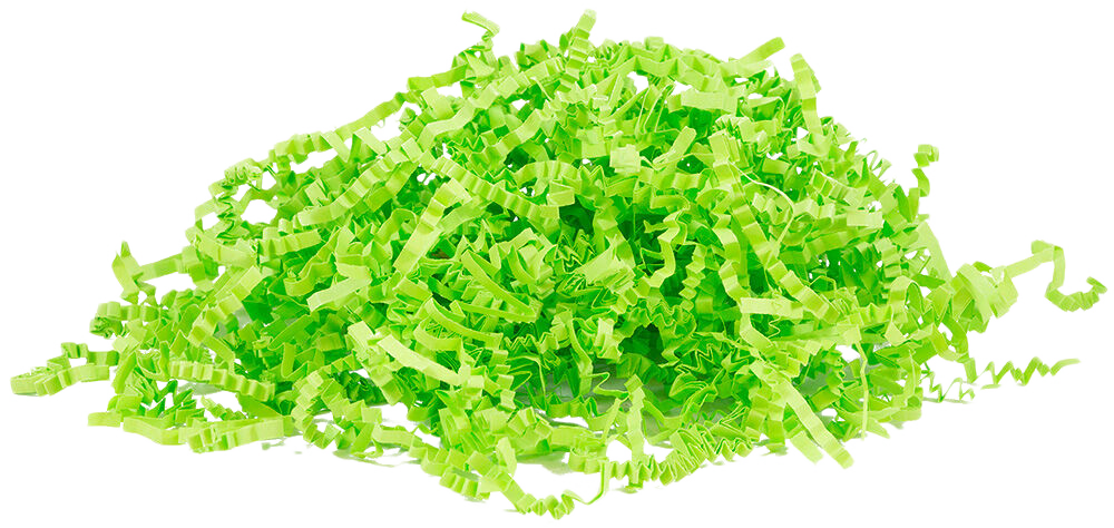 Lime Green Crinkle Cut Shred Tissue Paper - 2oz