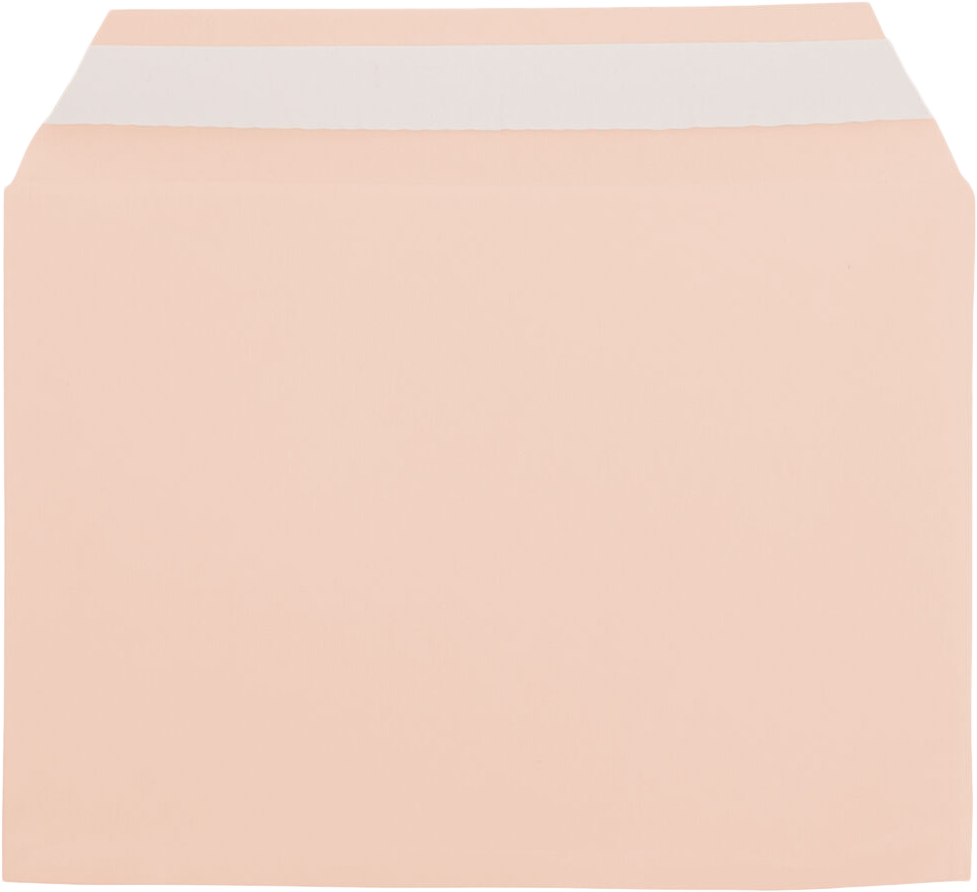 Peach 1.6mil 5 1/16 x 7 3/16 Cello Envelopes with Peel & Seal