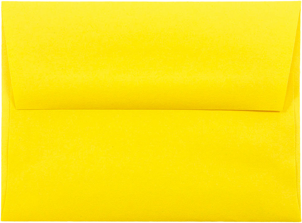 Yellow 24lb A2 Invitation Envelopes (4 3/8 x 5 3/4)