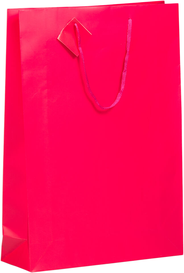Fuchsia X-Large Matte Vertical Gift Bags (13 x 18 x 4)