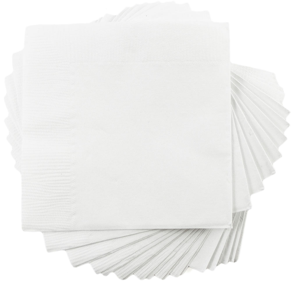 White 5 x 5 3-Ply Beverage Napkins