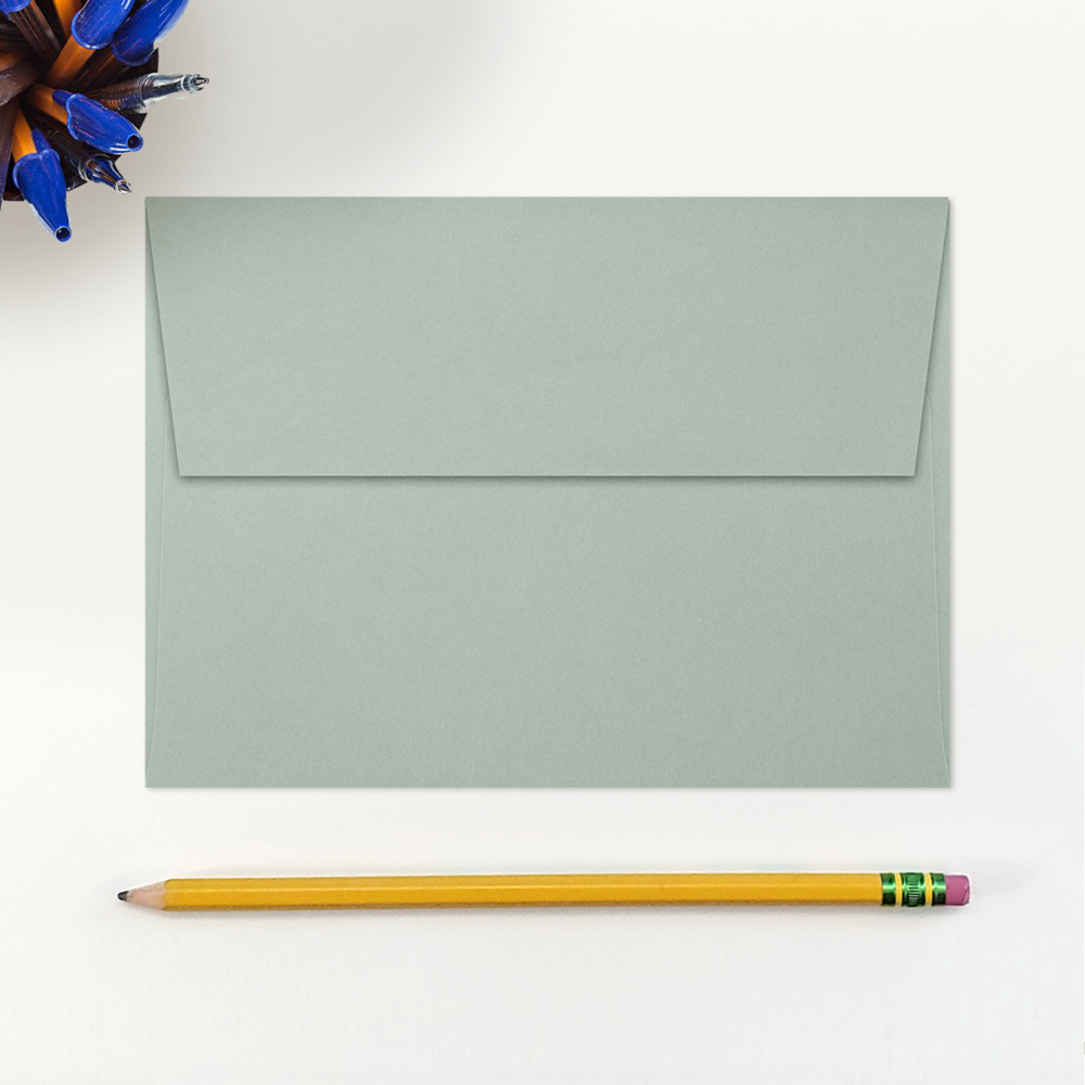 Slate Gray 28lb A7 Invitation Envelopes (5 1/4 x 7 1/4) with Peel & Seal