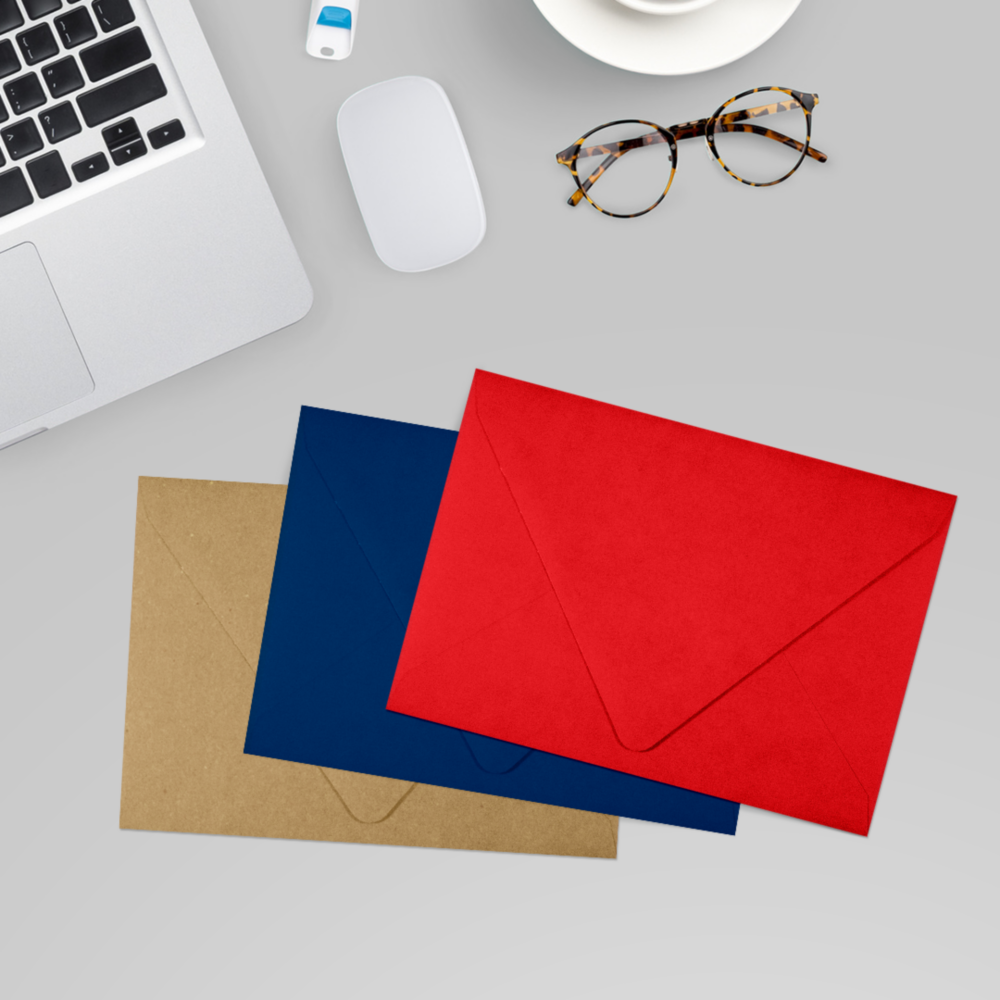 Ruby Red 32lb A1 Contour Flap Envelopes (3 5/8 x 5 1/8)