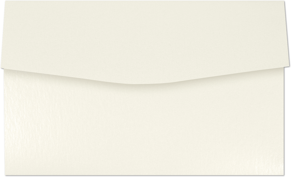 White Quartz Metallic V-Pocket Invitations (5 x 7 7/8)