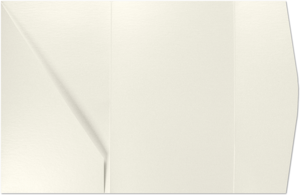 White Quartz Metallic V-Pocket Invitations (5 x 7 7/8)