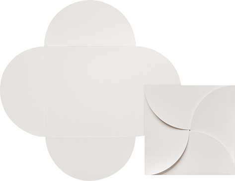 Natural White Cougar Petal Premium Invitations (6 1/4 x 6 1/4)