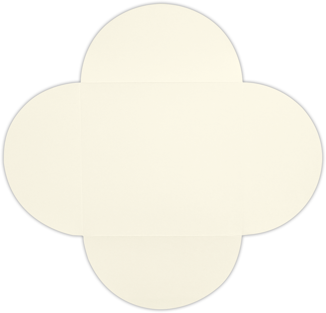 Natural White Cougar Petal Premium Invitations (6 1/4 x 6 1/4)
