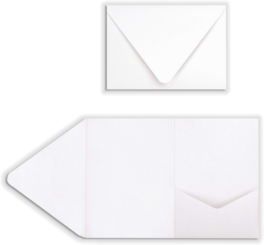 Bright White A7 Pocket Invitations (5 x 7)