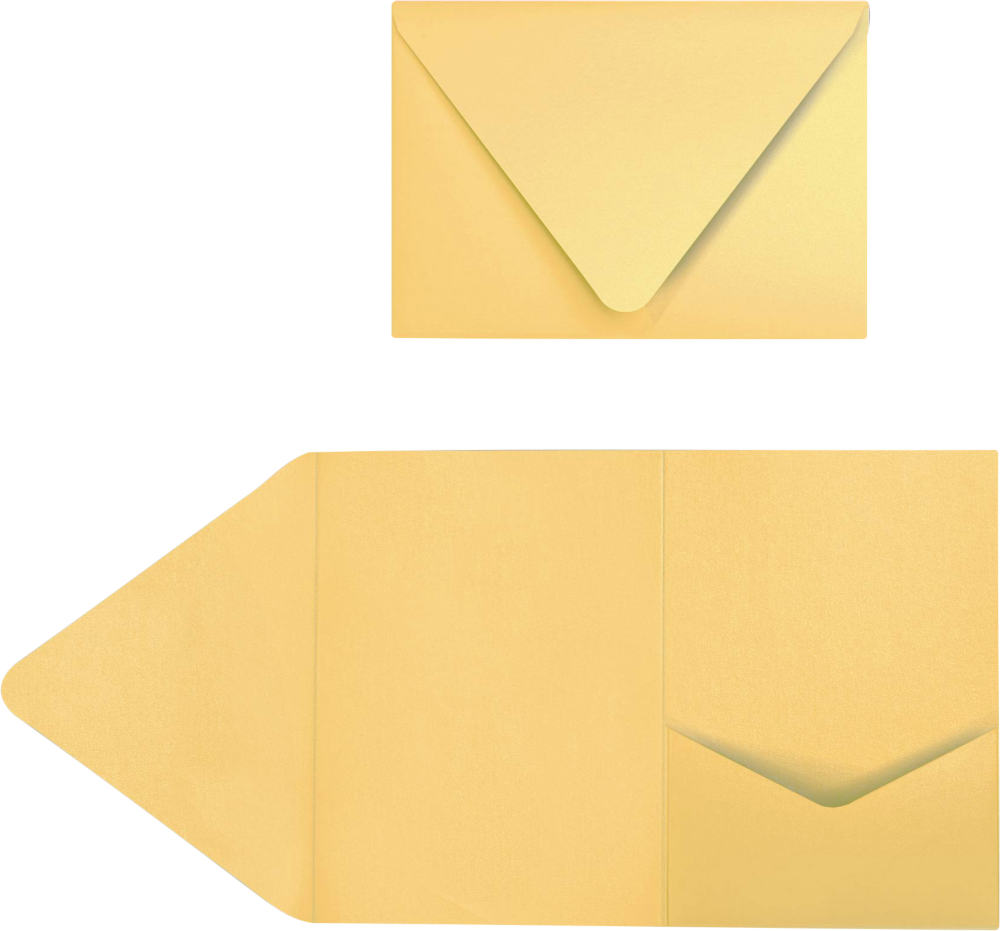 Gold Metallic A7 Pocket Invitations (5 x 7)