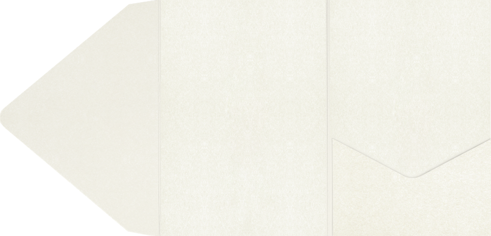 White Quartz Metallic A7 Pocket Invitations (5 x 7)