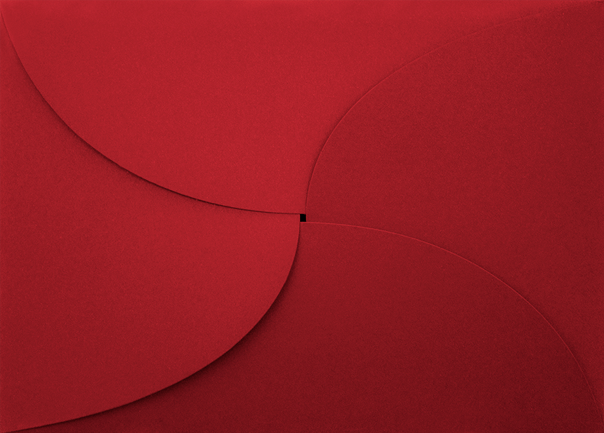 Ruby Red A7 Petal Invitations (5 x 7 )