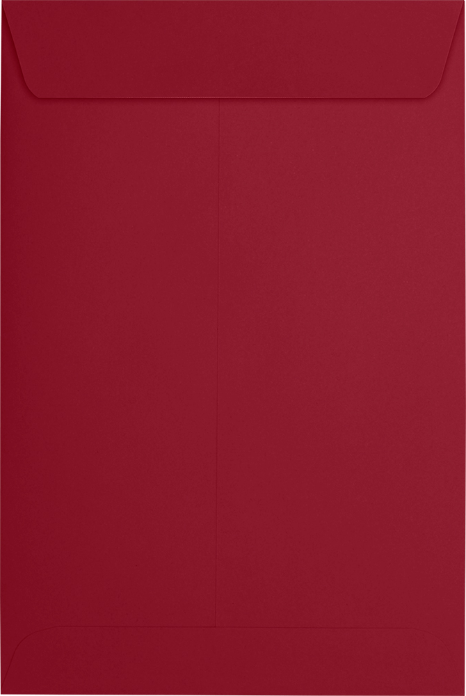 Garnet Dark Red 32lb 6 x 9 Open End Envelopes with Peel & Seal