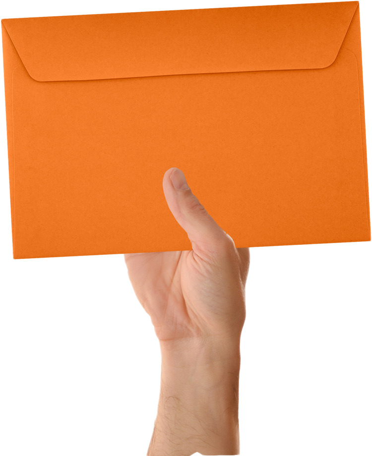 Mandarin Orange 32lb 6 x 9 Booklet Envelopes