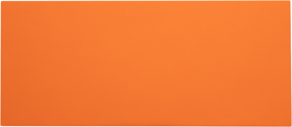 Mandarin Orange 32lb #10 Square Flap Envelopes (4 1/8 x 9 1/2) with Peel & Seal