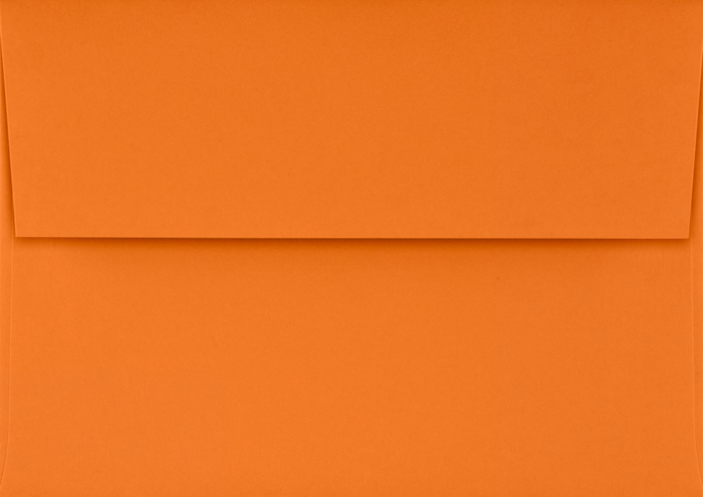 Mandarin Orange 32lb A1 Invitation Envelopes (3 5/8 x 5 1/8) with Peel & Seal