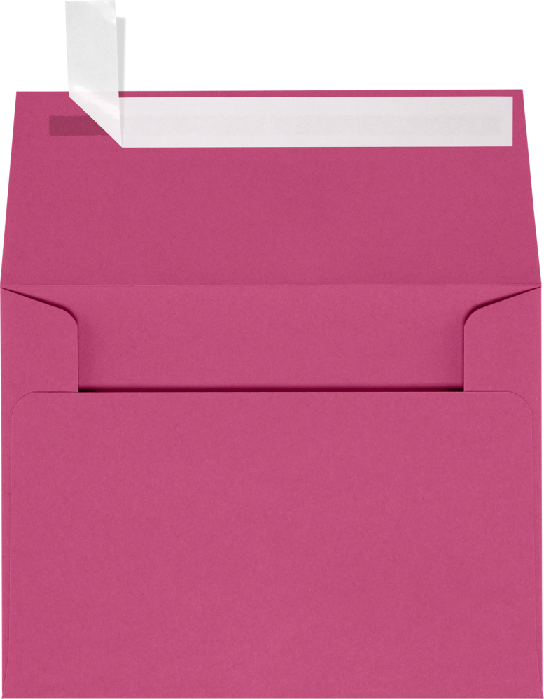 Fuchsia Pink Magenta 32lb A2 Invitation Envelopes (4 3/8 x 5 3/4) with Peel & Seal