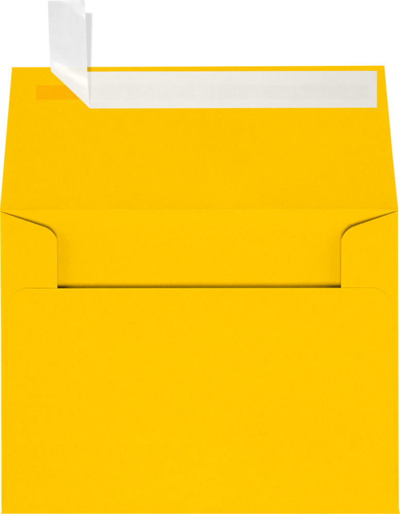 Sunflower Yellow 32lb A2 Invitation Envelopes (4 3/8 x 5 3/4) with Peel & Seal