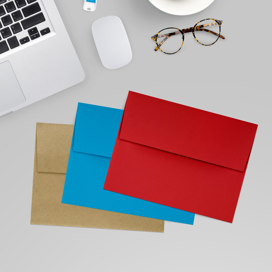 Red 32lb A2 Invitation Envelopes (4 3/8 x 5 3/4) with Peel & Seal