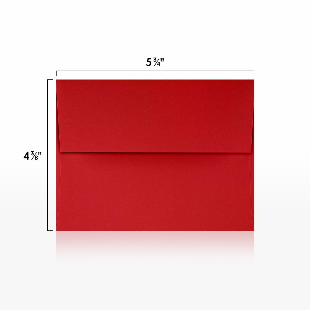 Red 32lb A2 Invitation Envelopes (4 3/8 x 5 3/4) with Peel & Seal