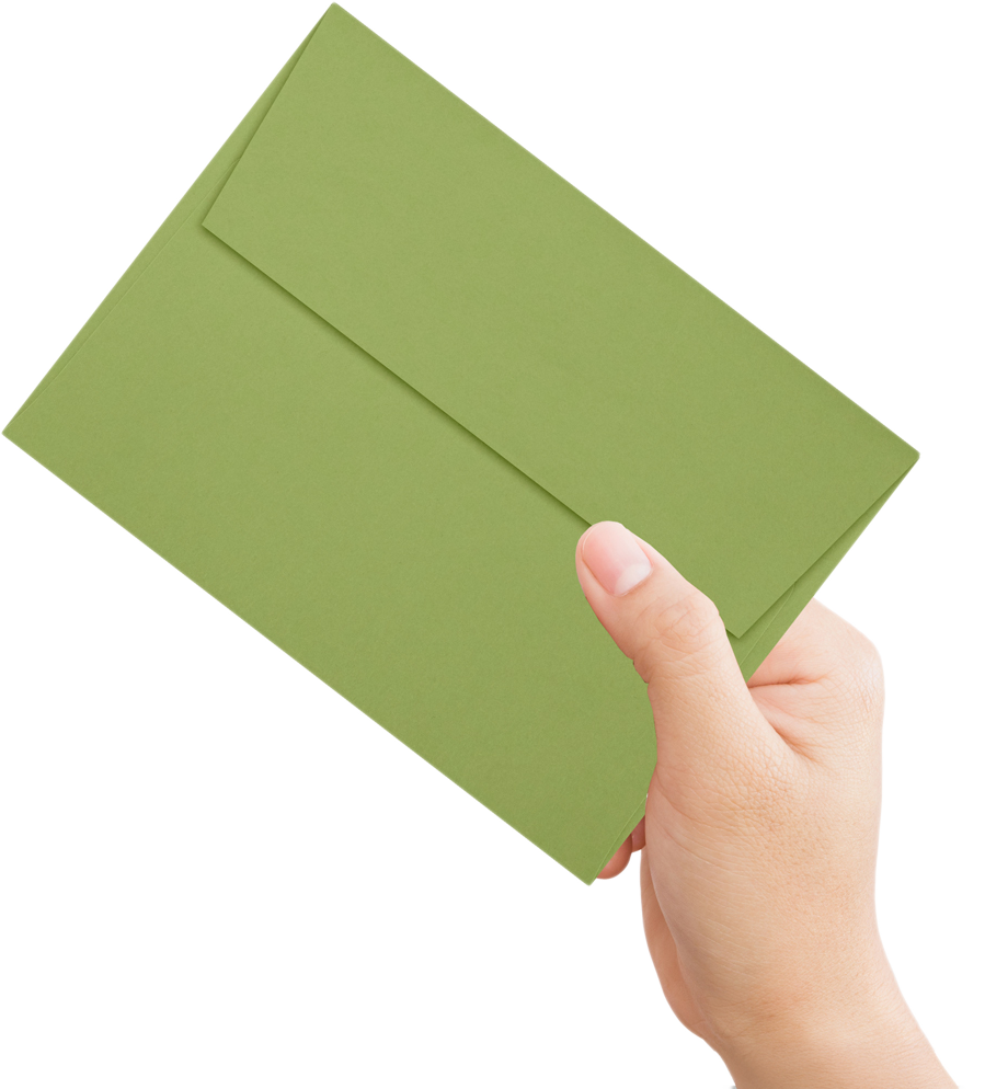 Olive Green 28lb A6 Invitation Envelopes (4 3/4 x 6 1/2) with Peel & Seal