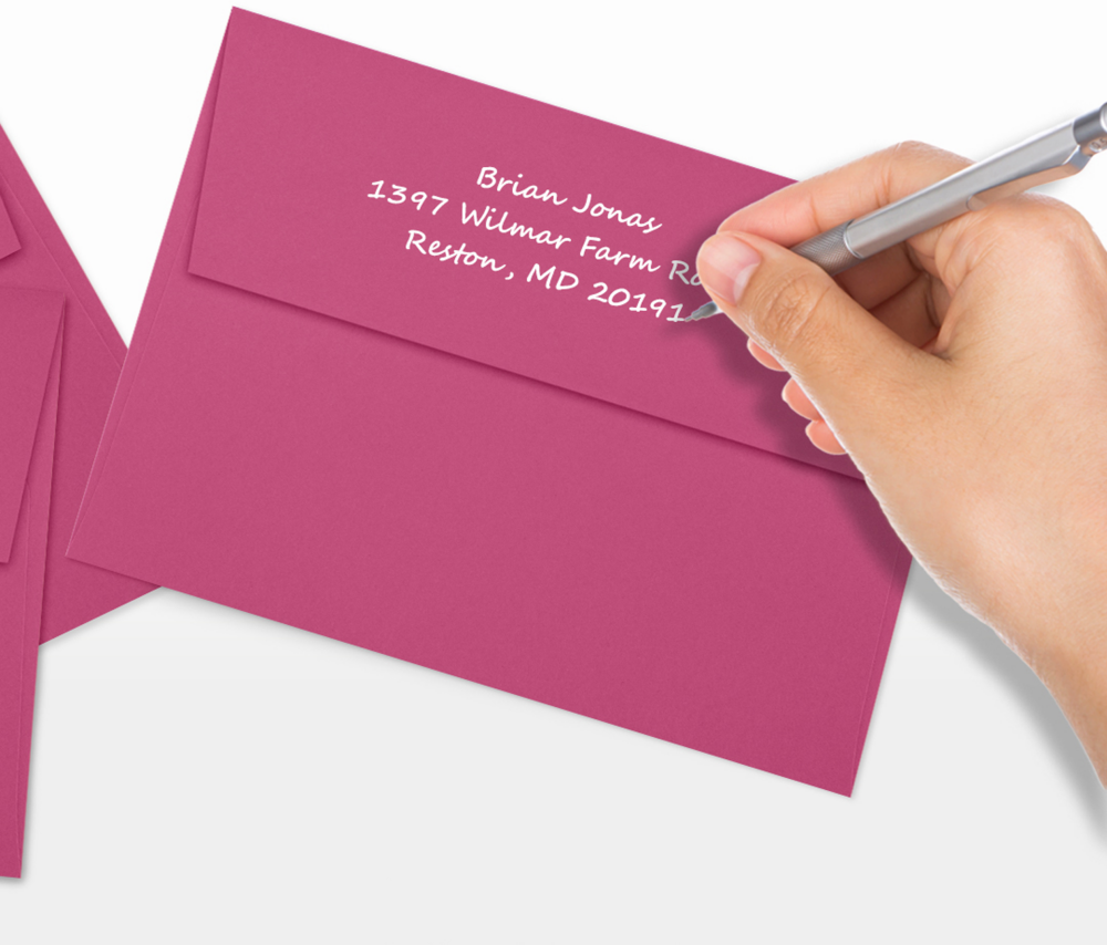 Fuchsia Pink Magenta 32lb A7 Invitation Envelopes (5 1/4 x 7 1/4) with Peel & Seal