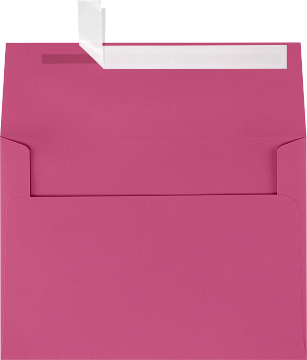 Fuchsia Pink Magenta 32lb A7 Invitation Envelopes (5 1/4 x 7 1/4) with Peel & Seal