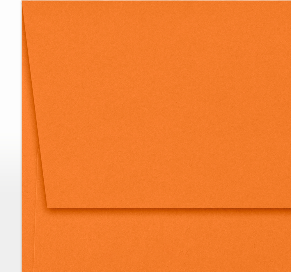 Mandarin Orange 32lb A7 Invitation Envelopes (5 1/4 x 7 1/4) with Peel & Seal