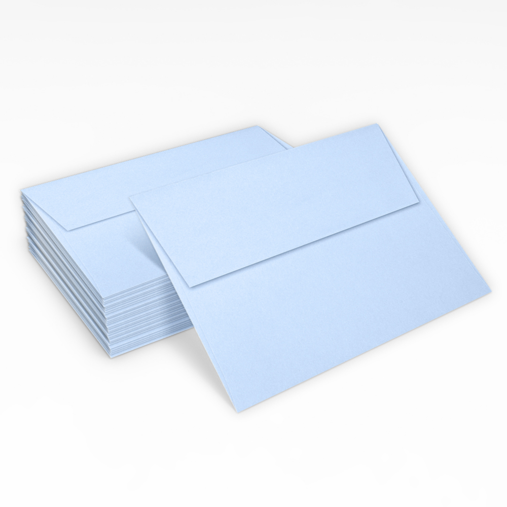 Baby Blue 32lb A7 Invitation Envelopes (5 1/4 x 7 1/4) with Peel & Seal