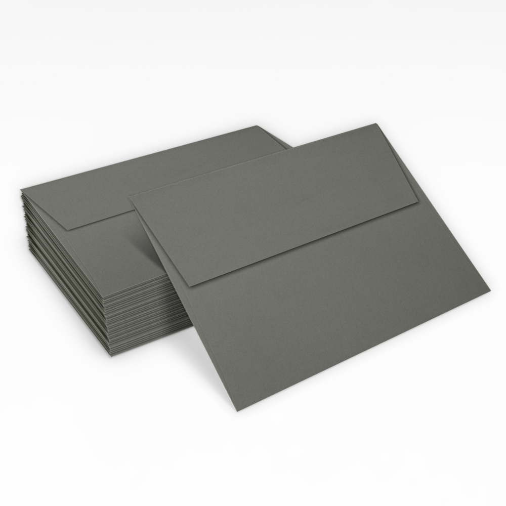 Dark Smoke Gray 32lb A7 Invitation Envelopes (5 1/4 x 7 1/4) with Peel & Seal