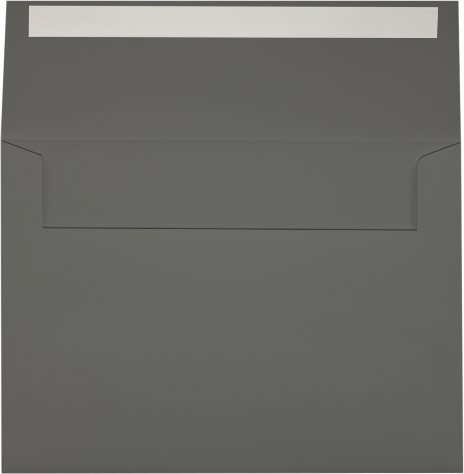 Dark Smoke Gray 32lb A7 Invitation Envelopes (5 1/4 x 7 1/4) with Peel & Seal