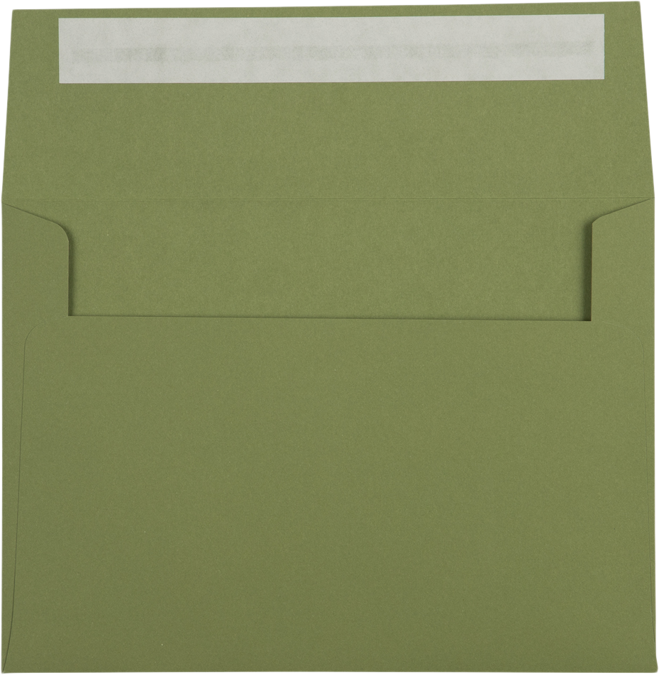 Olive Green 28lb A7 Invitation Envelopes (5 1/4 x 7 1/4) with Peel & Seal