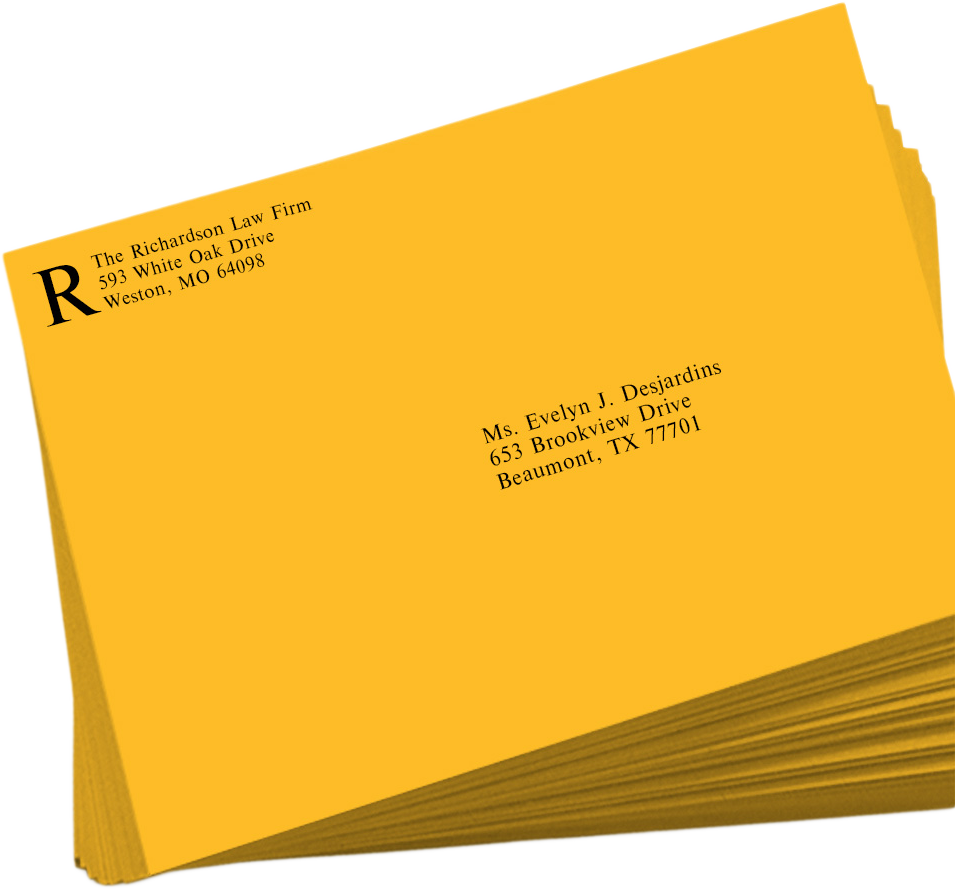 Sunflower Yellow 32lb 9 x 12 Open End Envelopes with Peel & Seal