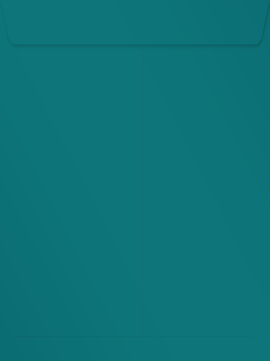 Teal Blue 32lb 9 x 12 Open End Envelopes with Peel & Seal