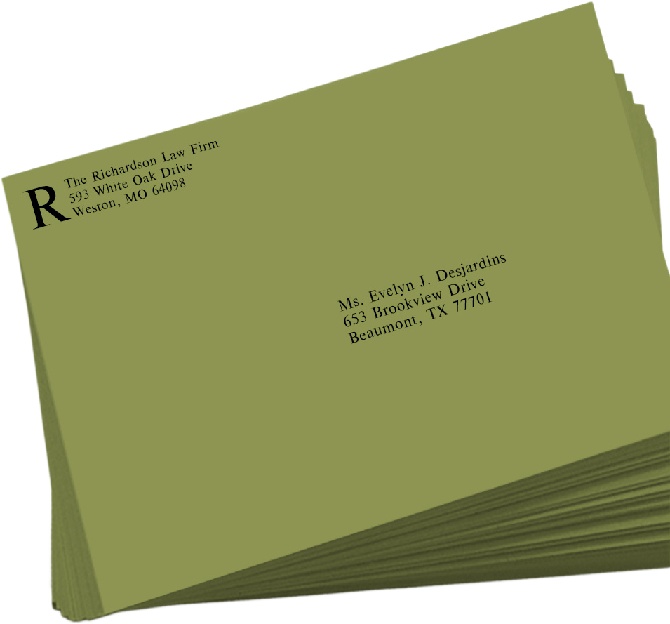 Olive Green 28lb 9 x 12 Open End Envelopes with Peel & Seal