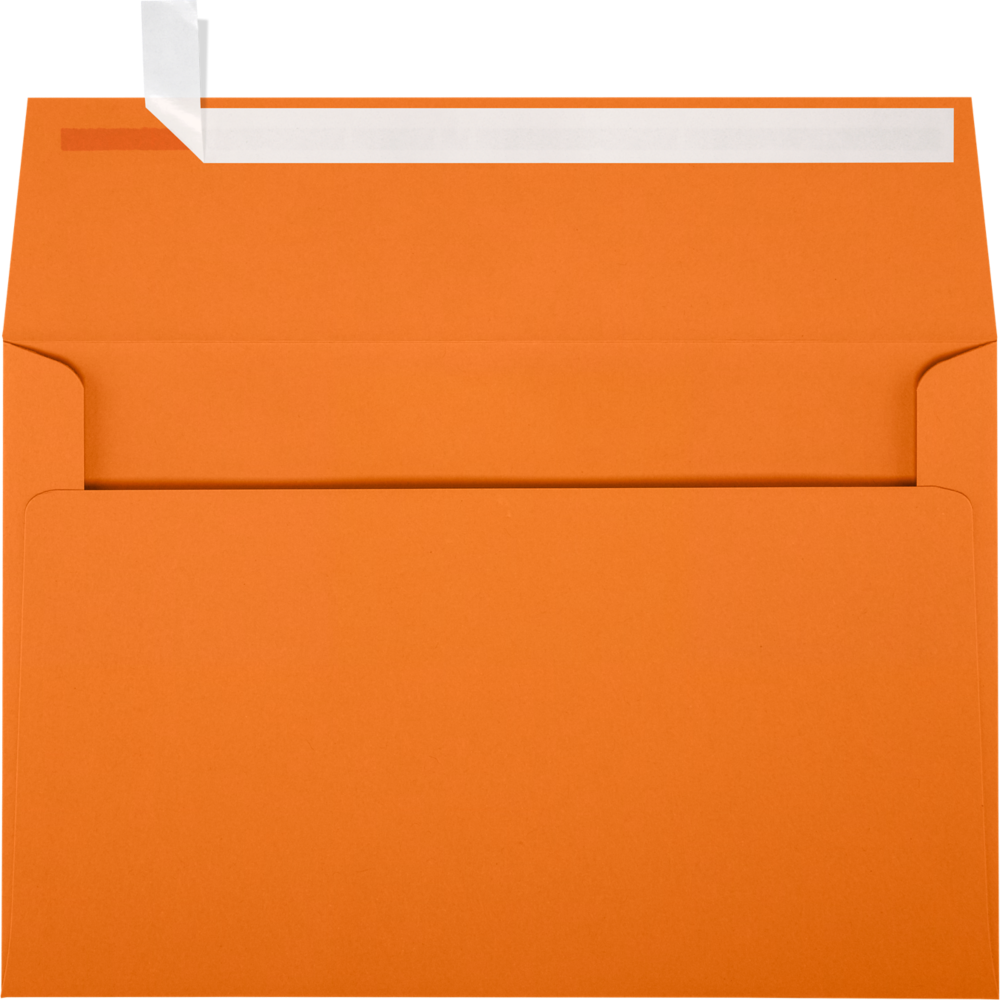 Mandarin Orange 32lb A9 Invitation Envelopes (5 3/4 x 8 3/4) with Peel & Seal