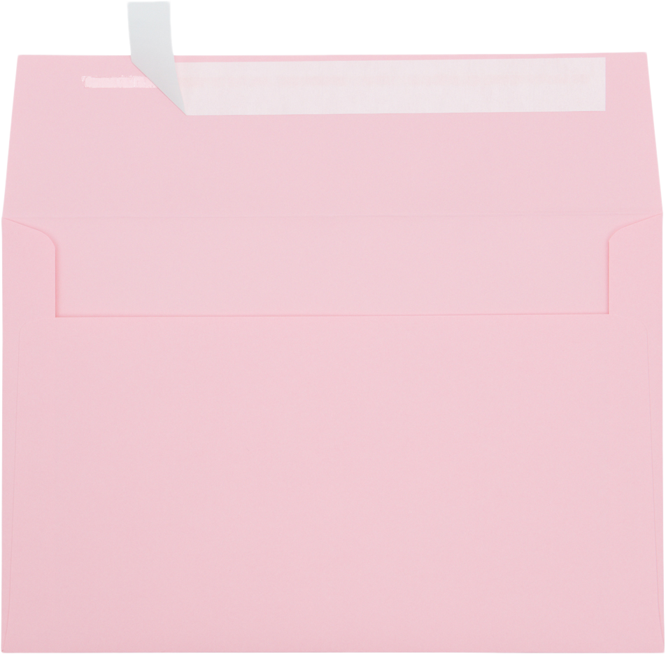 Baby Candy Pink 32lb A9 Invitation Envelopes (5 3/4 x 8 3/4) with Peel & Seal