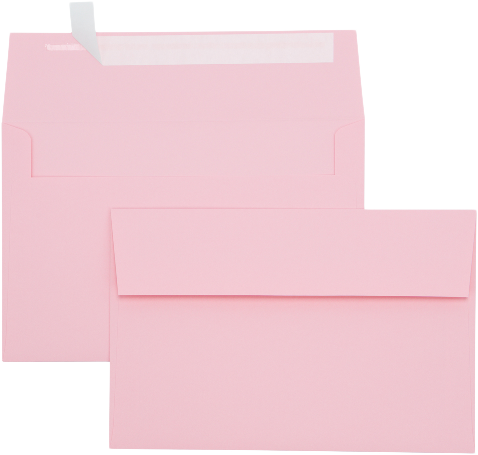 Baby Candy Pink 32lb A9 Invitation Envelopes (5 3/4 x 8 3/4) with Peel & Seal
